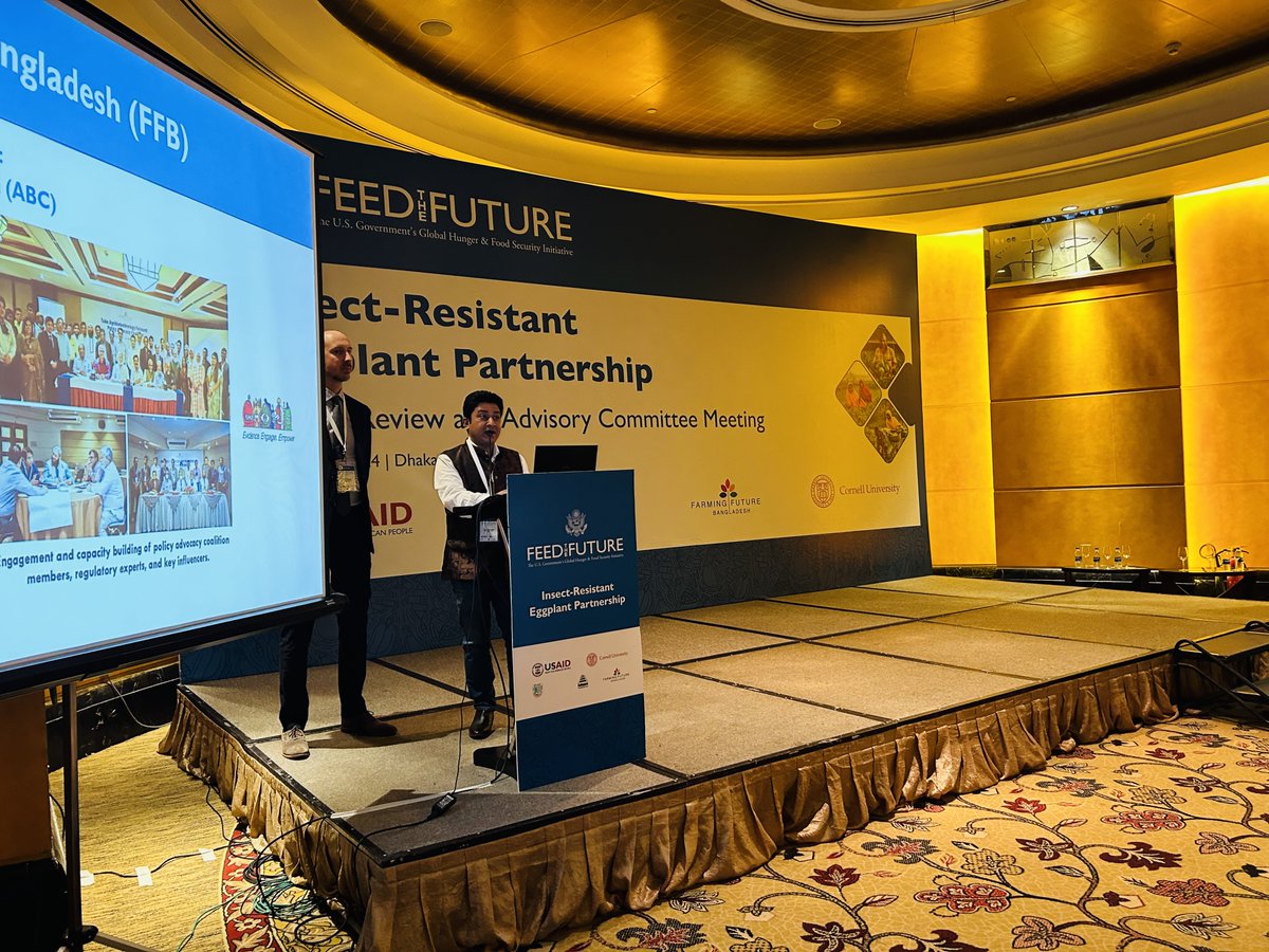 FarmingFutureBD's tweet photo. @arifromel at the IREP Meeting: "FFB is the pioneer in science-based engagement, focusing on agribiotechnology, Genetic Engineering, and Genome Editing. Our aim is to foster an enabling environment for innovative solutions in agriculture."  #Innovation  @FeedtheFuture https://t.co/LLFX8yQL8L
