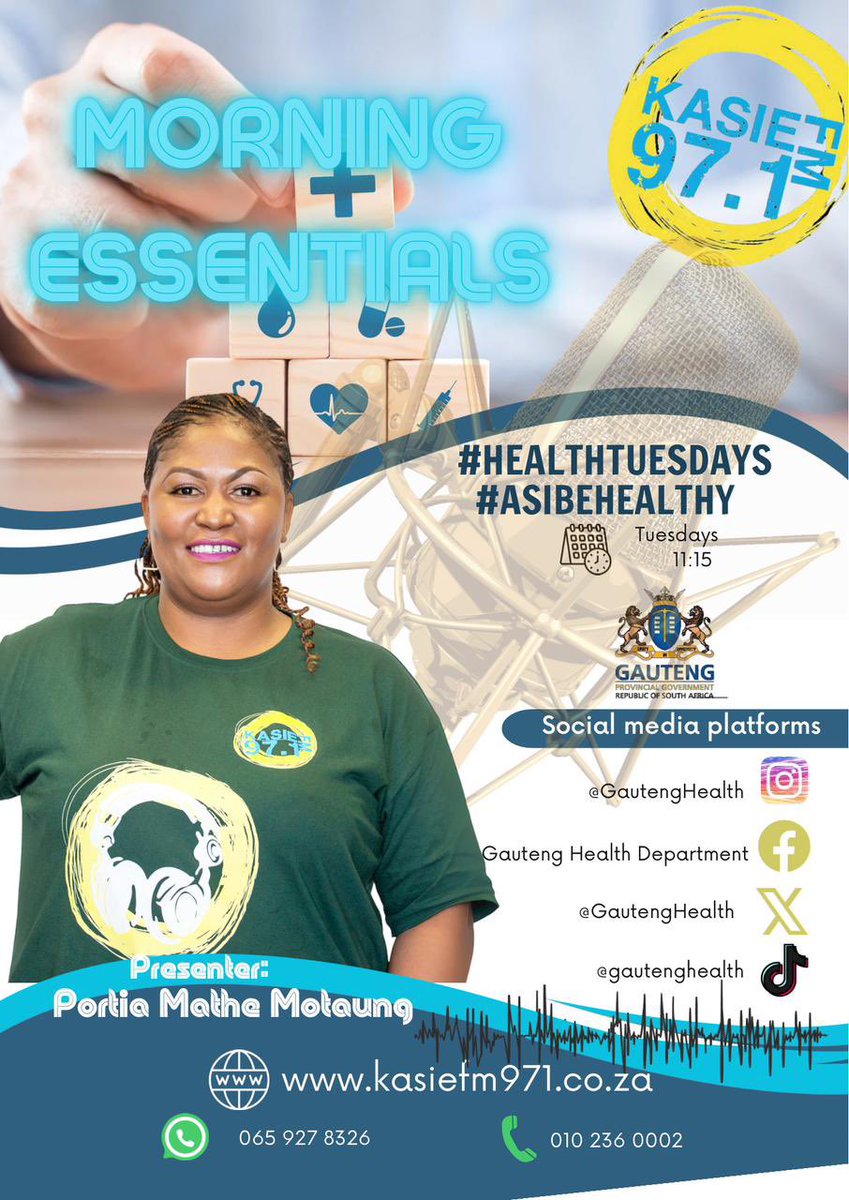 It’s Health Tuesday and we have @GautengHealth . Today’s topic is about Cholera Awareness.
#asibehealthy #healthtuesdays
