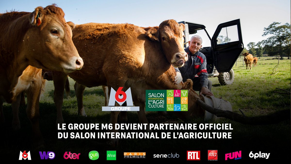 Le @M6Groupe devient partenaire officiel du @Salondelagri ! Le premier salon de France fête cette année son 60ème anniversaire et le Groupe M6 est fier de s’y associer pour mettre à l’honneur le monde agricole, ses acteurs et ses enjeux.