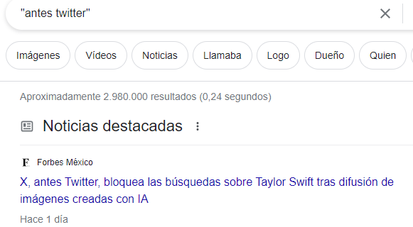 Desde que twitter se cambió de nombre "X, antes twitter" son las palabras más escritas en internet.