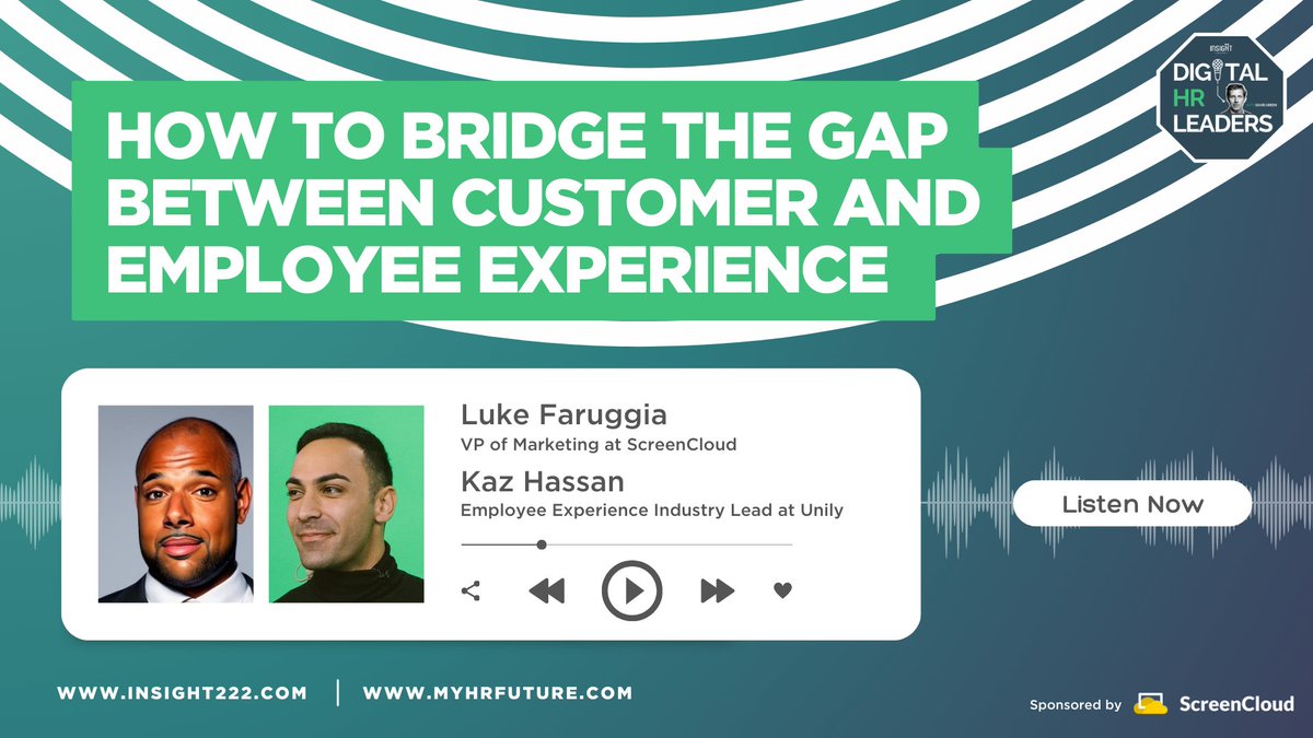 David Green (@david_green_uk) on Twitter photo How to Bridge the Gap Between Customer and Employee Experience myhrfuture.com/digital-hr-lea…
<a href="/kazhassan_/">Kaz Hassan</a> and Luke Farrugia join me to discuss personalising the employee experience via <a href="/screencloud/">ScreenCloud</a> <a href="/myHRfuture/">myHRfuture</a> <a href="/WeAreUnily/">Unily</a>
#HR #HRTech #Culture #PeopleAnalytics How to Bridge the Gap Between Customer and Employee Experience myhrfuture.com/digital-hr-lea…
<a href="/kazhassan_/">Kaz Hassan</a> and Luke Farrugia join me to discuss personalising the employee experience via <a href="/screencloud/">ScreenCloud</a> <a href="/myHRfuture/">myHRfuture</a> <a href="/WeAreUnily/">Unily</a>
#HR #HRTech #Culture #PeopleAnalytics