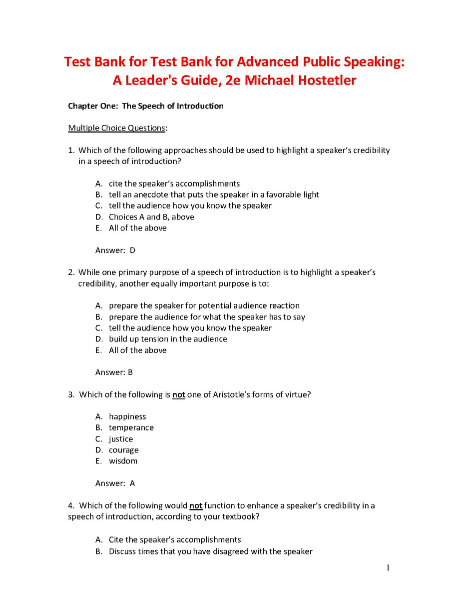 AudreneM49734's tweet image. Test Bank for Advanced Public Speaking: A Leader&apos;s Guide, 2nd Edition BY Michael Hostetler
#testbankforadvancedpublicspeaking #advancedpublicspeaking #advancedspeaking #publicspeaking #Michael #Hostetler #MichaelHostetler #fliwy

fliwy.com/item/376444/te…