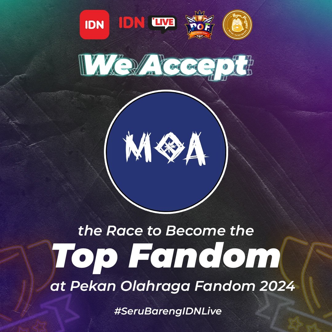 MOANATXT03's tweet photo. We Accept Dare 🙌
Yuk MOA Semangat Vote dan jadi The Race To Become the TOP Fandom 🔥
#serubarengidnlive
#MOATOPFandom
#PekanOlahragaFandom2024 https://t.co/annG9alt7X