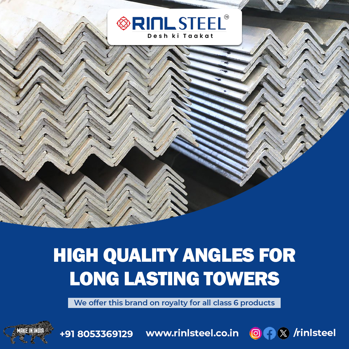 RinlSteel's tweet photo. Ascend to new heights with precision and strength! Elevate your towers using high-quality angles, where each degree defines durability and resilience. Build the future skyline with a foundation that stands tall and strong. 🏙️🔩
#RINLsteel #rinl #tmtbars #StrengthAndDurability https://t.co/71anhKmfEH