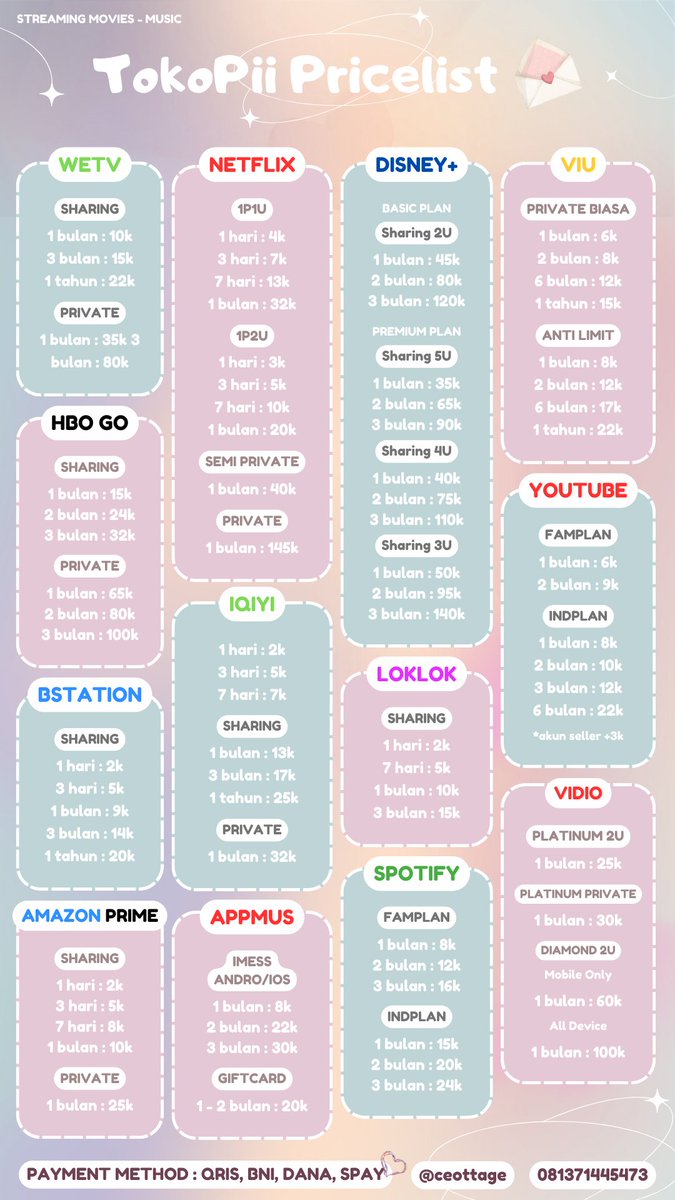 ceottage's tweet image. start 4k

⊹ ۪ ࣪꒰ 💵 dana spay qris BNI
⊹ ۪ ࣪꒰ ☎️ dm or bit.ly/wa-piii