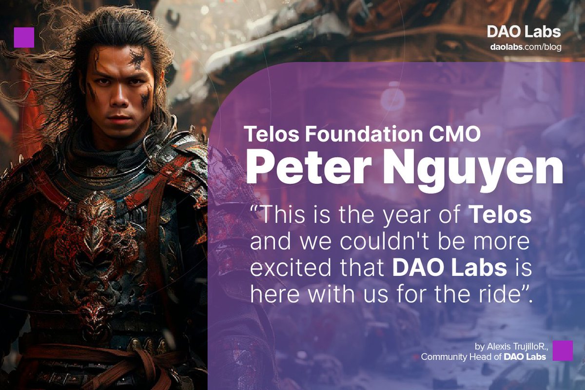 ⚡️  The fastest EVM of all blockchains, a solid roadmap and an NFT based game can make of 2024 the year of <a href="/HelloTelos/">Telos</a>

💬 We invited Peter Nguyen, Telos Foundation Marketing Chief, to tell us about these and more things to come to this ecosystem. 

 👀 Check it out on our blog: