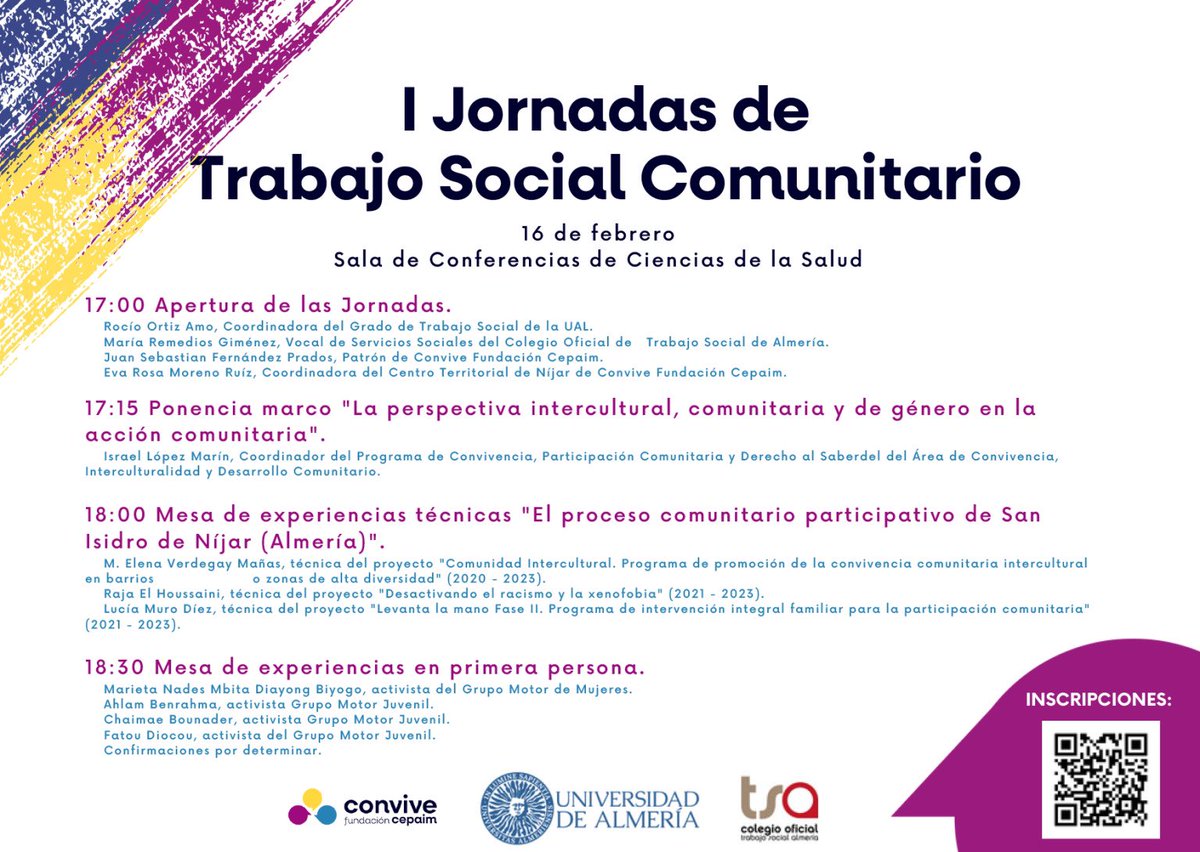 Jornada sobre Trabajo Social Comunitario. @ualmeria @FundacionCepaim