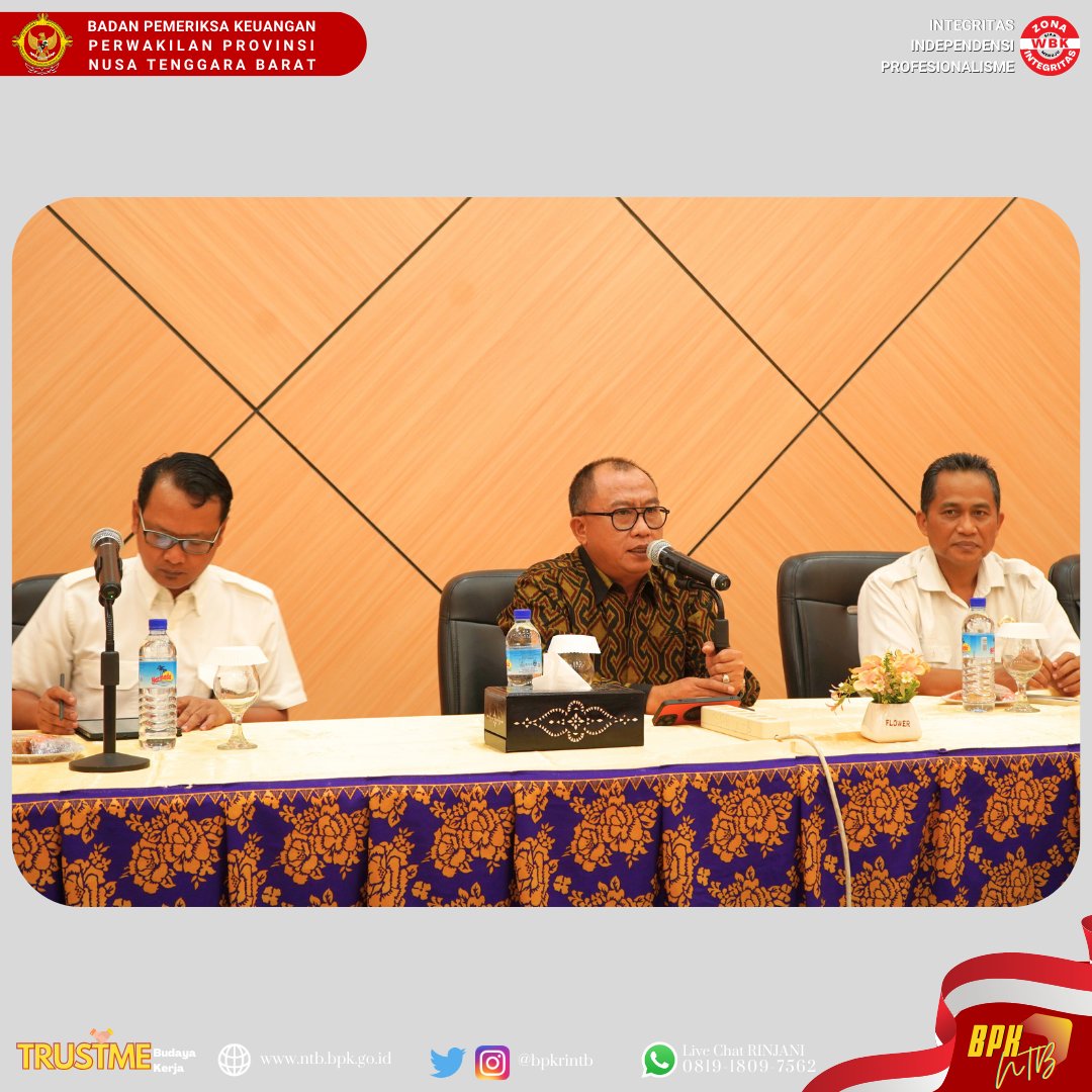 bpkrintb's tweet photo. Hai Semeton NTB 👋

BPK NTB menyelenggarakan Pendidikan dan Pelatihan (Diklat) Pemeriksaan LKPD TA 2023 yang bekerjasama dengan Balai Diklat Pemeriksaan Keuangan Negara (BDPKN) Bali dan dilaksanakan di Ruang Auditorium BPK NTB selama 4 hari dari tanggal 23 s.d. 26 Januari 2024. https://t.co/SZhf4u0AvI