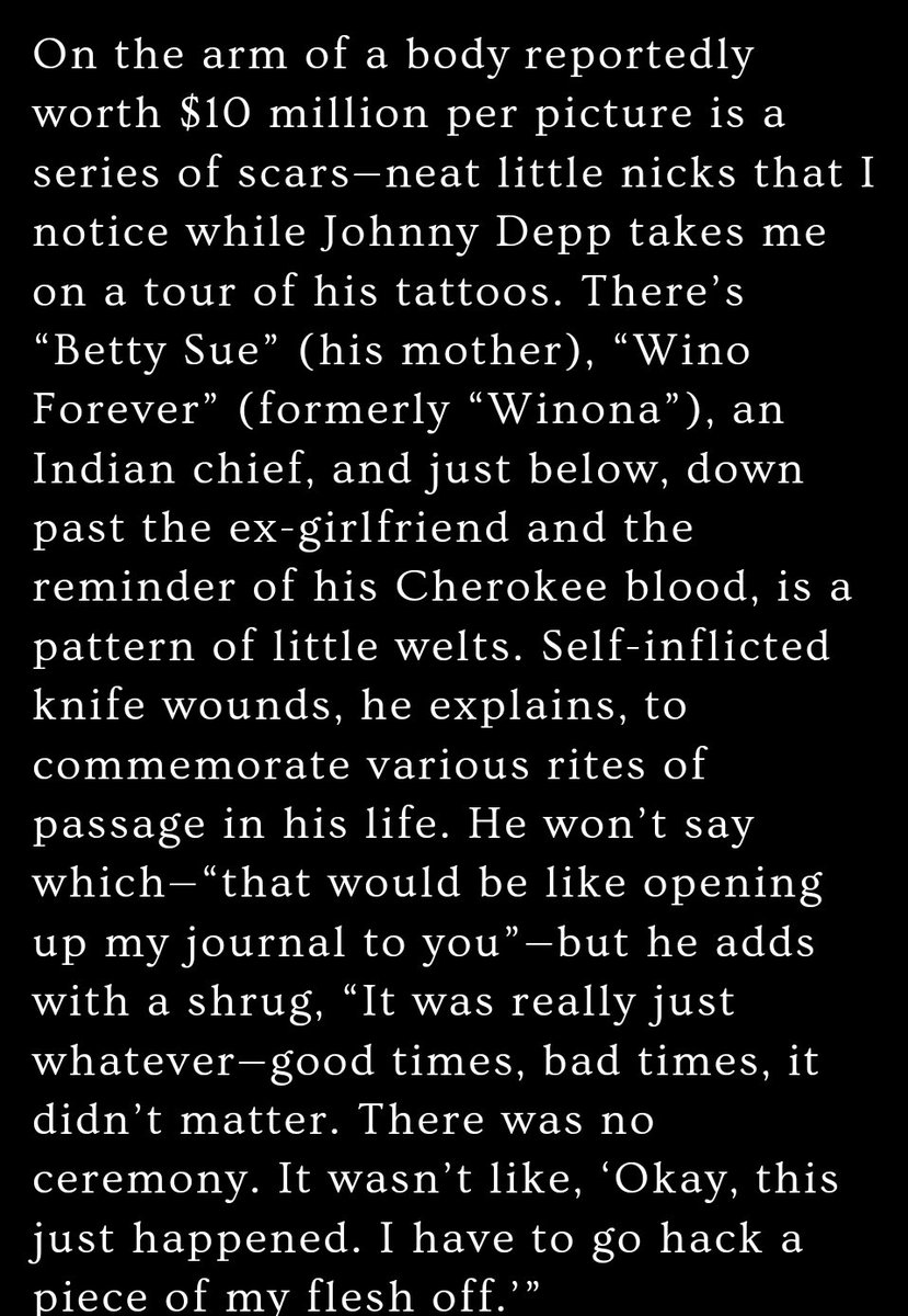 GerryGently's tweet photo. @Blabette_ @lauraslayed Well he's a self harmer. We know that from his own interviews, Dr Baustein and Amber Heard 's therapist notes.
#DeppFansLie
#JohnnyDeppStinks #JohnnyDeppIsAWifeBeater #JohnnyDeppIsARapist #JohnnyDeppIsAnAbuser https://t.co/MDEh9FdLyc