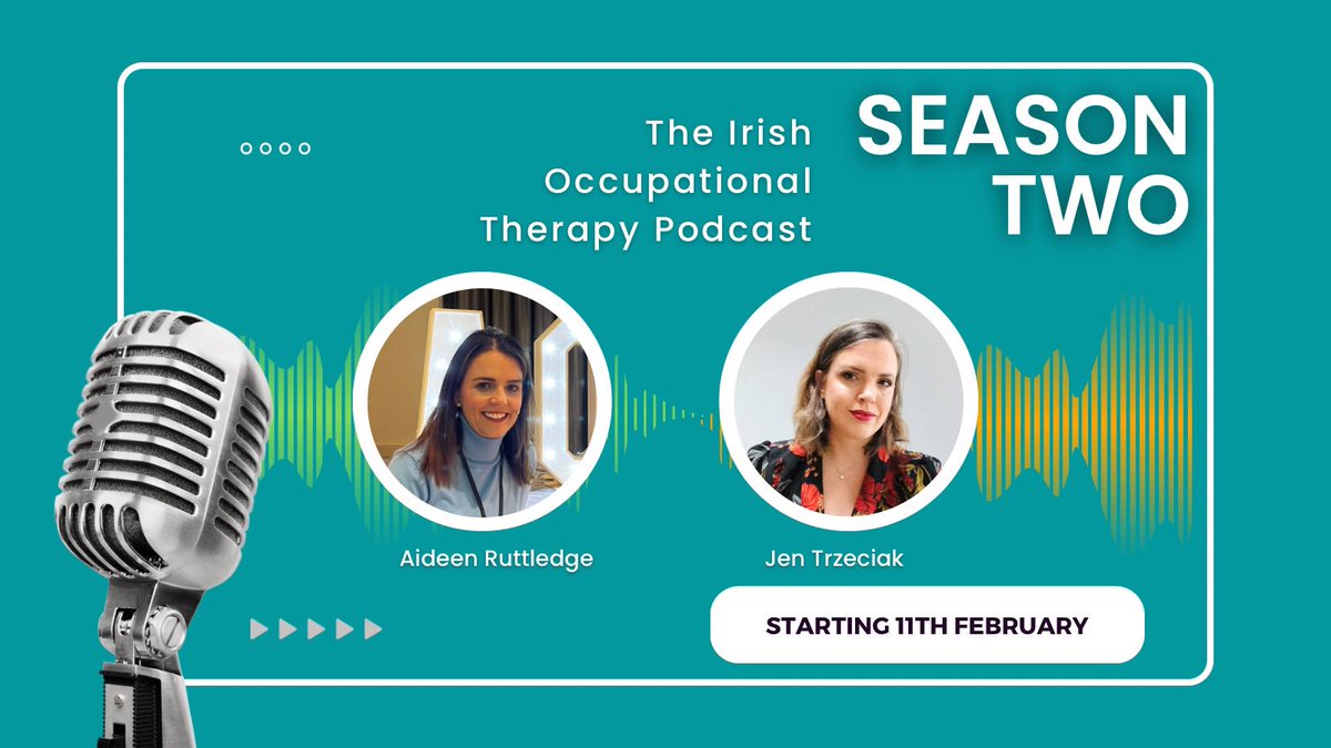 We are so excited to tell you that season 2 of the Irish Occupational Therapy Podcast will be launching in a couple of weeks. If you haven’t had a chance to check us out yet listen now open.spotify.com/show/3eqmfbdn5… or wherever you get your podcasts.