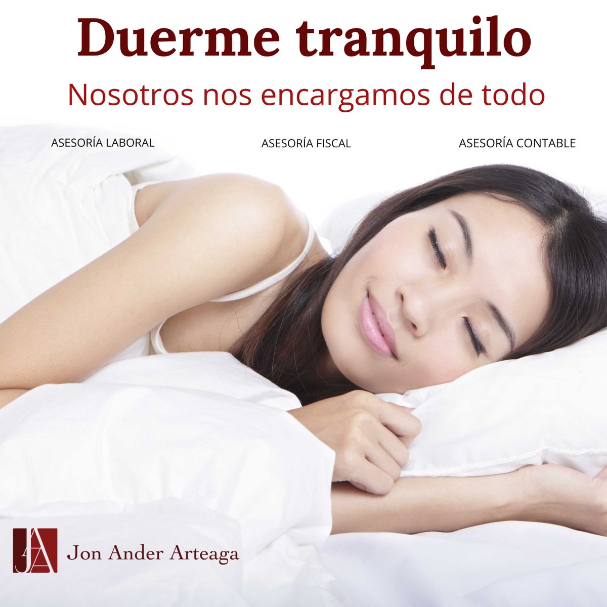 jonanderarteaga's tweet photo. Duerme tranquilo, nosotros nos encargamos de todo.
💼 Asesoría fiscal 👨🎨 Asesoría laboral 👩💼 Asesoría contable
Adaptándonos a las necesidades de tu negocio 
#JonAnderArteaga #Asesoría #AsesoríaOnline #contabilidad #facturación #fiscalidad #bilbao #bizkaia https://t.co/cSKoUz8SI1