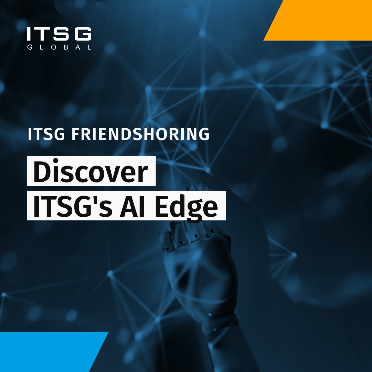 Discover ITSG's AI Edge:  ✨ Enhanced Natural Language Processing ✨ Custom AI Development ✨ Efficient Implementation Explore Friendshoring with ITSG: itsg-global.com/solutions/tale… 👈 #AIExpertise #ITSG #AdvancedTechnology #NaturalLanguageAI #FriendshoringSolutions #TechInnovation