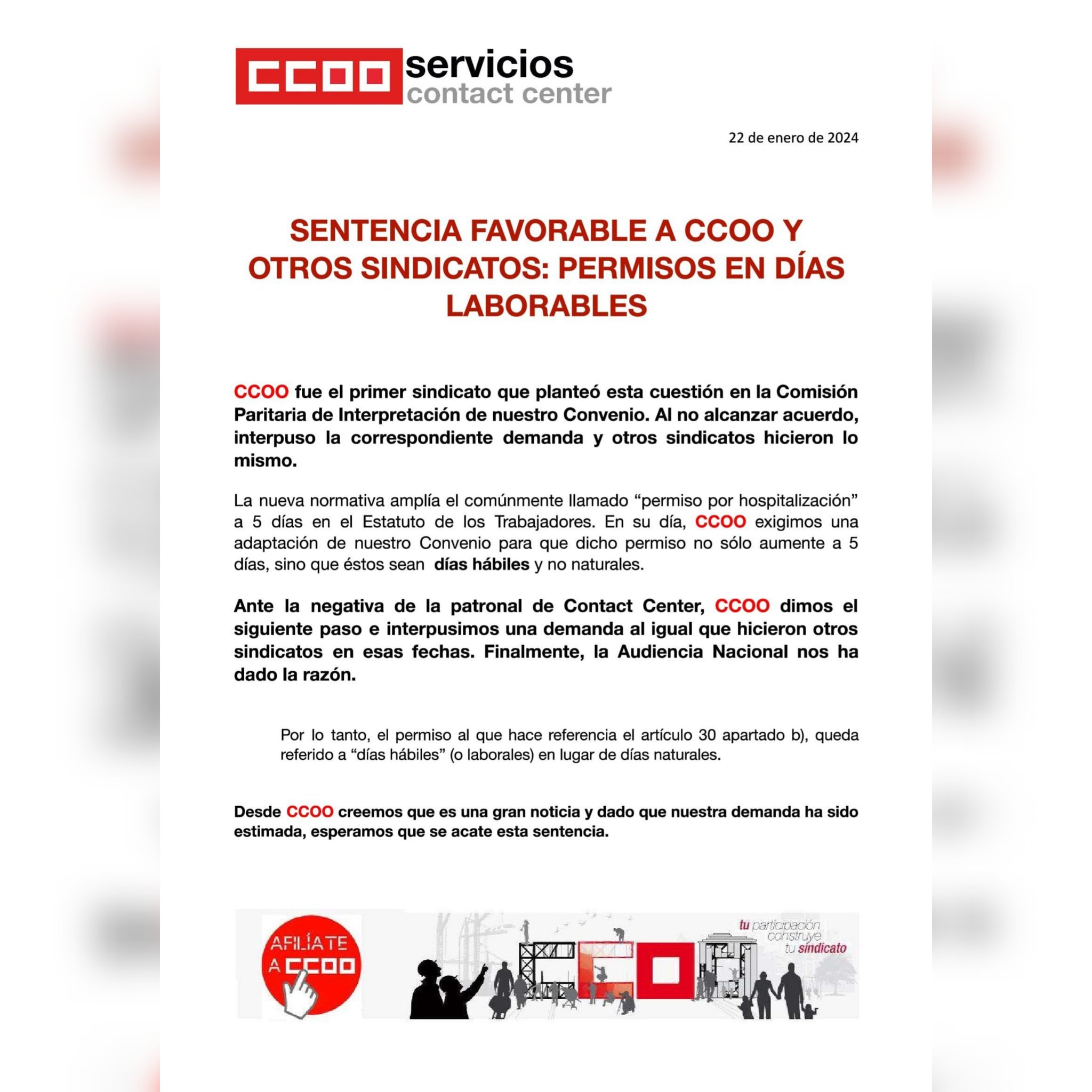 CCOO_KONECTA_BCN on X: Permiso en días laborables   / X