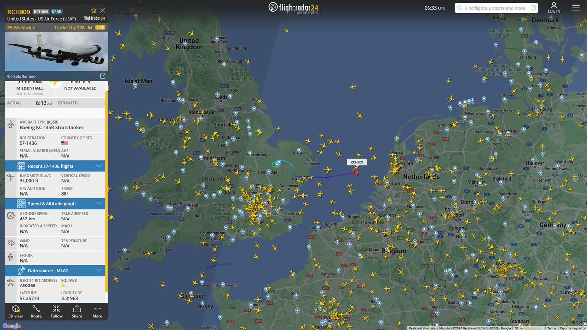 AIYeyENGDdJkjTr's tweet photo. Jan. 30, 2024
#Tennessee ANG Base, Knoxville #RAF Mildenhall #Al-Udeid Air Base 
#RCH809 #AE0265 USAF KC-135R Stratotanker 

#Tennessee ANG Base, Knoxville #Stuttgart #Al-Udeid Air Base 
#RCH897 #AE049C USAF KC-135R Stratotanker https://t.co/bG66lKfvQz