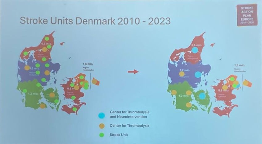 The challenge of providing acute stroke treatments driving reconfiguration ....learnings from the Danish experience ...Stroke Action Plan for Europe meeting 2024. A growing challenge for us too in Ireland @ESOstroke @BIASPstroke