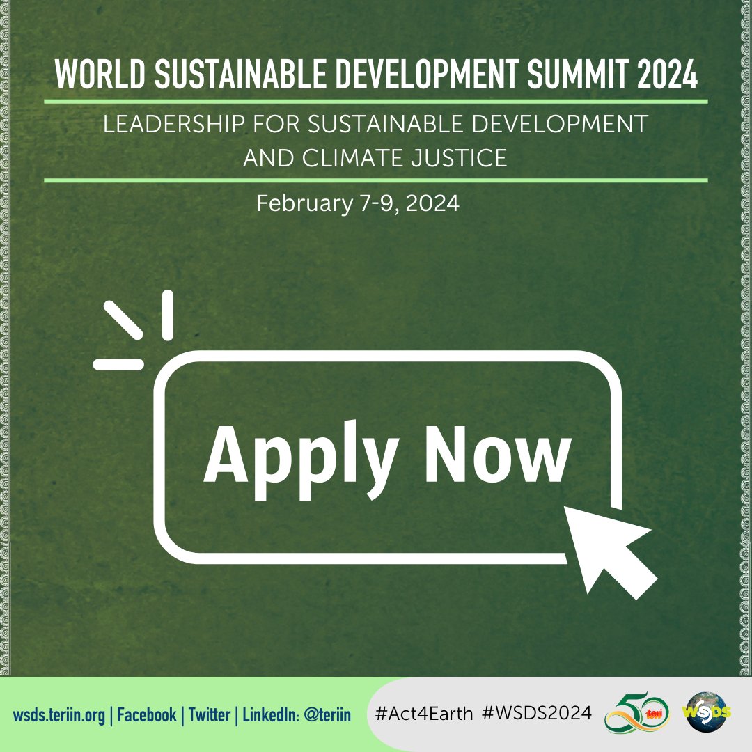 KaizzenComm's tweet photo. Become a part of the #WSDS organised by @teriin, from Feb 7-9, 2024 and engage in dialogues on the theme of ‘Leadership for Sustainable Development and Climate Justice’.
For more on #WSDS2024, visit https://t.co/yvY9o7BKU2
#Act4Earth #SDGs
#Kaizzen #communicationpartner #TERI https://t.co/uWzXlNduDt