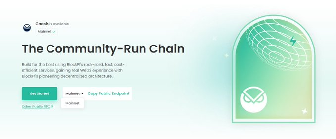 Build for the best using BlockPI's rock-solid, fast, cost-efficient services, gaining real Web3 experience with BlockPI's pioneering decentralized architecture. blockpi.io/gnosis #Gnosis