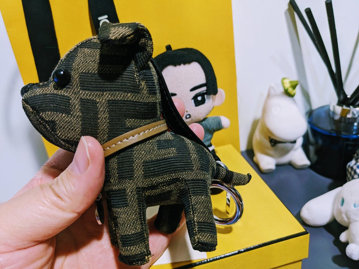 firth's tweet image. Finally got the めめ FENDI wan-chan home, and can't help taking tons of photos. Felt like a mom.😇