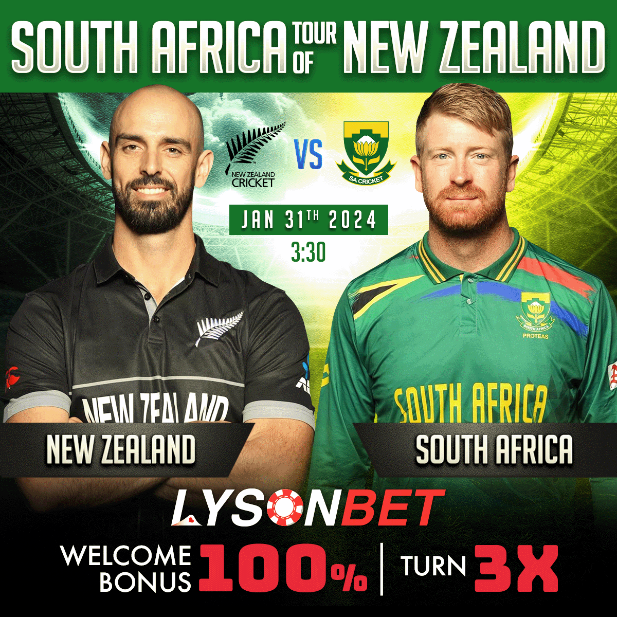 lysonbet's tweet photo. 🏏 𝑺𝒐𝒖𝒕𝒉 𝑨𝒇𝒓𝒊𝒄𝒂 𝒕𝒐𝒖𝒓 𝒐𝒇 𝑵𝒆𝒘 𝒁𝒆𝒂𝒍𝒂𝒏𝒅
◦ South Africa 🆚 New Zealand
◦ 3:30

#lyson #LysonBet #SAvNZ #NZvSA #KaneWilliamson #DevonConway #RachinRavindra #TimSouthee #MitchellSantner #GlennPhillips #DarylMitchell #KyleJamieson https://t.co/g0sQhiIfL7