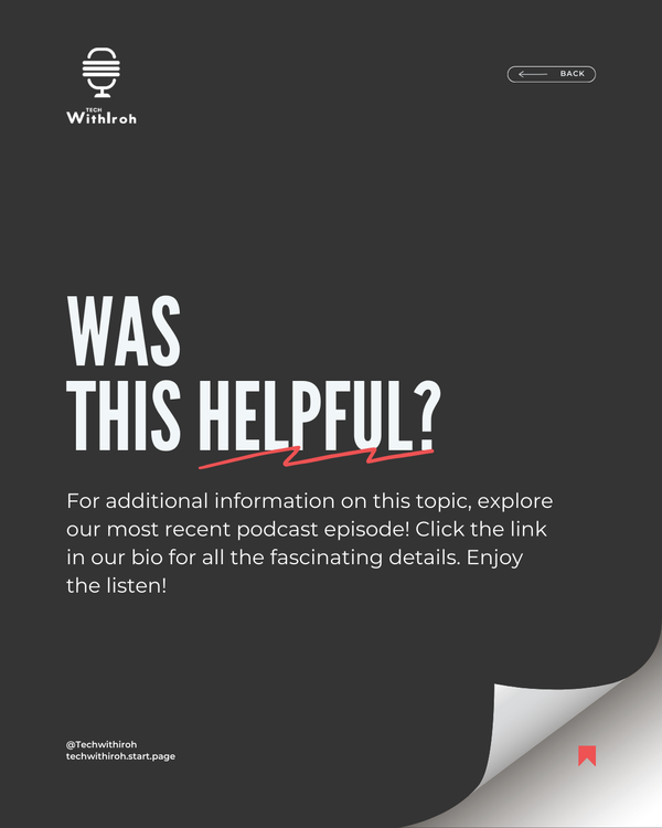 TechwithIroh's tweet photo. ๐Mastering the Transition from Web 2
For additional information on this topic, explore our most recent podcast episode! ๐๏ธ๐
Click the link in our bio for all the fascinating details. Enjoy! ๐
#TechPodcast #Web3Exploration #TechTuesday #Web3Transition #TechWithIroh https://t.co/jaOgTJVAaI