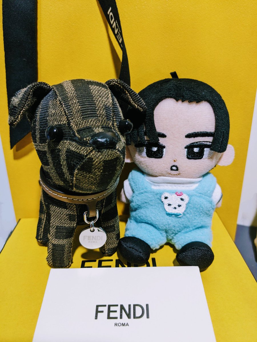firth's tweet image. Finally got the めめ FENDI wan-chan home, and can't help taking tons of photos. Felt like a mom.😇