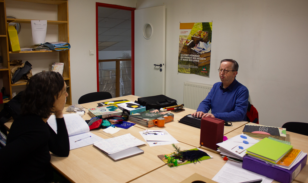 Ce matin nous avons reçu dans nos locaux <a href="/gendron_bruno/">gendron bruno</a>, président de la Fédération des <a href="/Aveugles_France/">AVEUGLES DE FRANCE</a> ! C'était le moment de lui faire découvrir nos livres tactiles, notre travail solidaire et de discuter ensemble des enjeux du livre accessible pour tous et toutes.