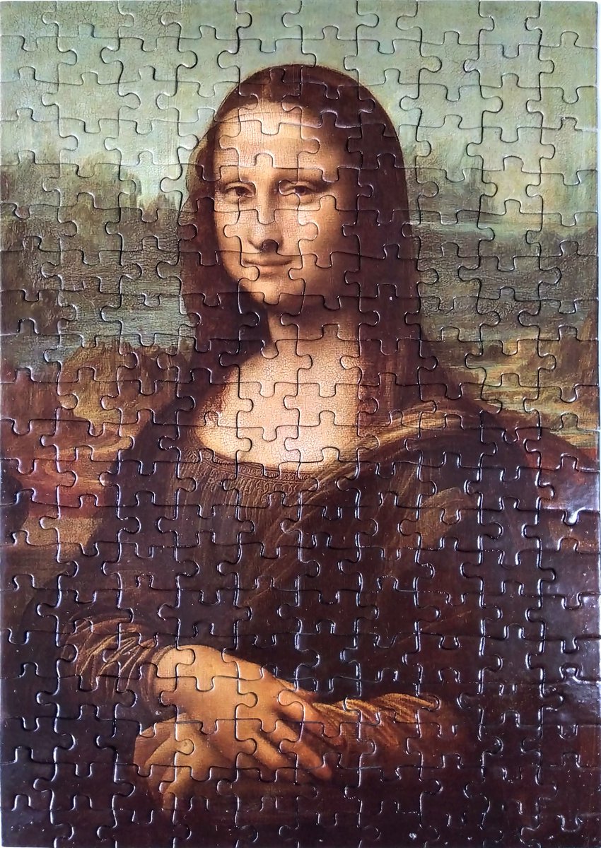 趣味 は #ジグソーパズル 100均の200ピースB5サイズの #モナリザ