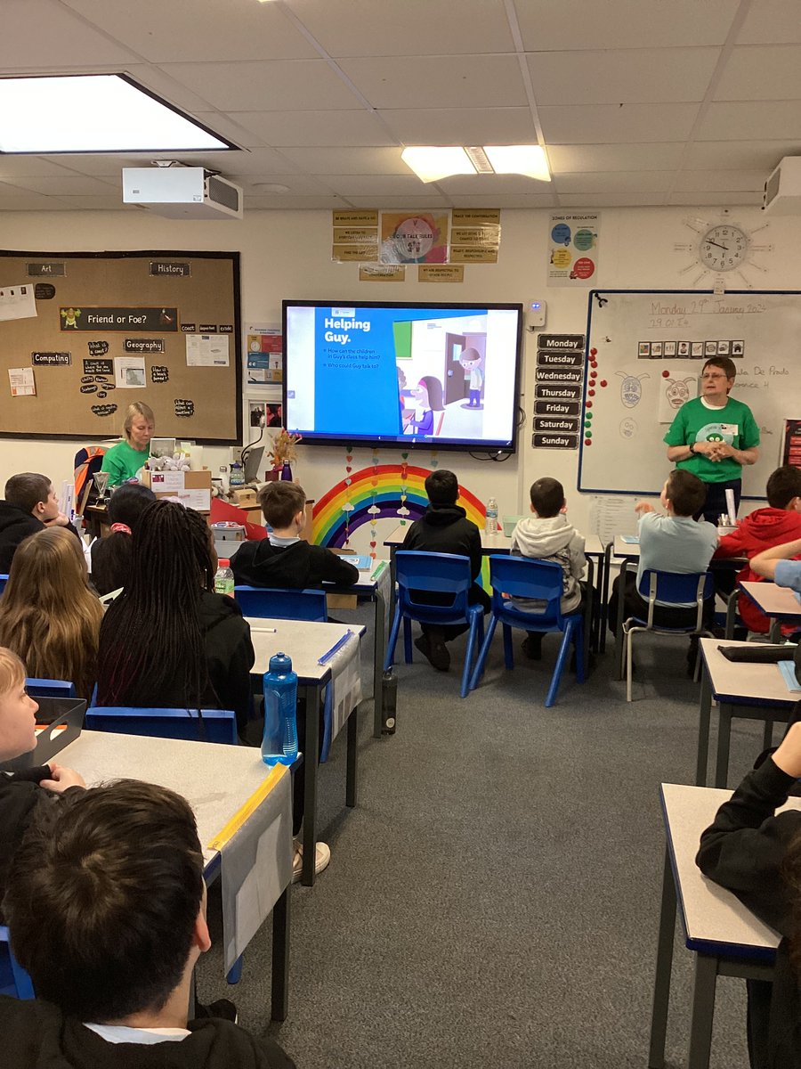 This morning @year5and6church have had a visit from @NSPCC who have followed up on the assembly last week about the different types of abuse. We have looked at how we can help each other and who we can speak out too 🗣️@church_prim #speakoutstaysafe #NSPCC