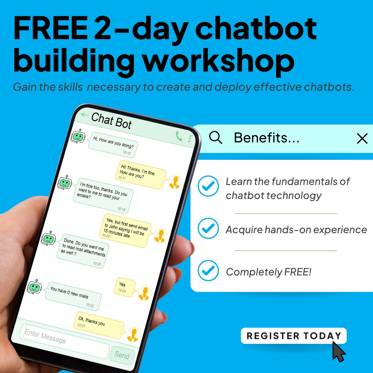 Join us on February 1-2 at Project North East to learn the basics of AI chatbots, test them out for yourself &amp; learn how they can improve your organisation.

Better yet, it’s a fully funded course so it will only cost you an investment in time 🕰️

shorturl.at/xBIN3