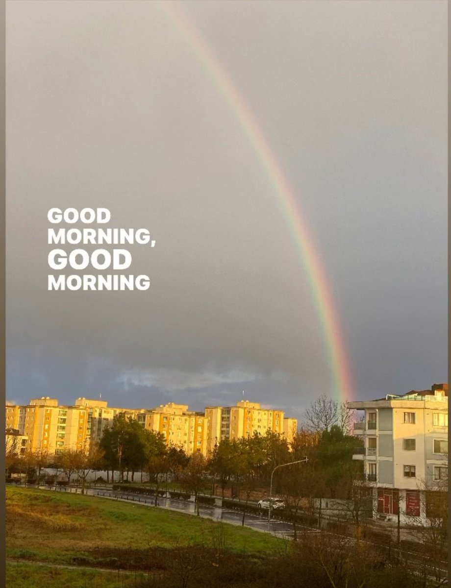 Bu sabah saatlerinde Sancaktepe'de gökkusağı çıktı 🌈