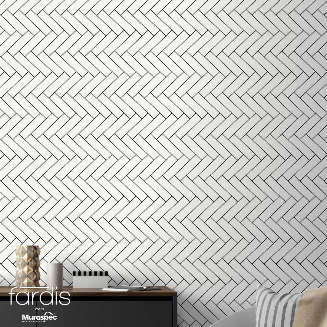 TANGENT - Turning herringbone on its head, we elevate the ordinary to extraordinary.

Available in 7 colourways.

For more info &amp; to order your free sample: muraspec.com/design/tangent/

#Muraspec #Wallcoverings #Farids #Wallpaper #Herringbone #InteriorDesign #WallArt