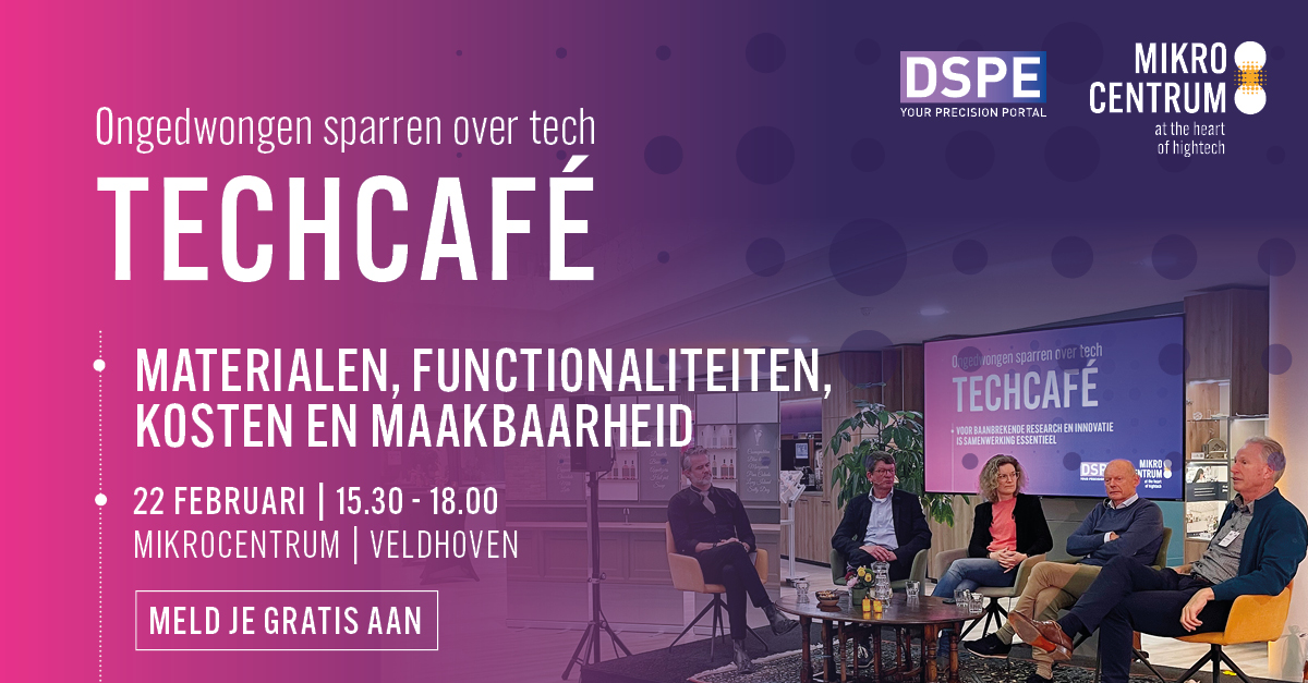 Ben jij erbij tijdens het eerste Techcafé van dit jaar op 22 februari 2024? In deze editie bespreken we de #materiaalkeuzes bij de ontwikkeling van een (hightech) #systeem en de invloed daarvan op bijvoorbeeld de doorlooptijd. Registreer je hier: okt.to/2w4QbD