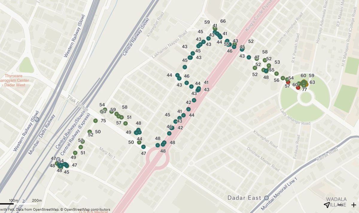 walkingproject's tweet photo. During our #CommunityWalk11 last Sunday, we stumbled into an active fire situation, so we were curious how smoke from that would affect the PM 2.5 level readings in our AQI monitor.
The number spiked from an avg of 47ug/m3 to 211ug/m3.
Delhi's average AQI is 411ug/m3 right now! https://t.co/ew81LX4det