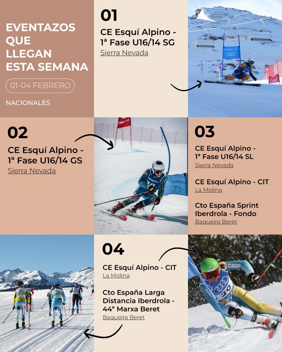 Ya está aquí la Agenda Spainsnow de la semana 🤩 Ahora también con las competiciones en España 🙌🏼 #AgendaSpainsnow