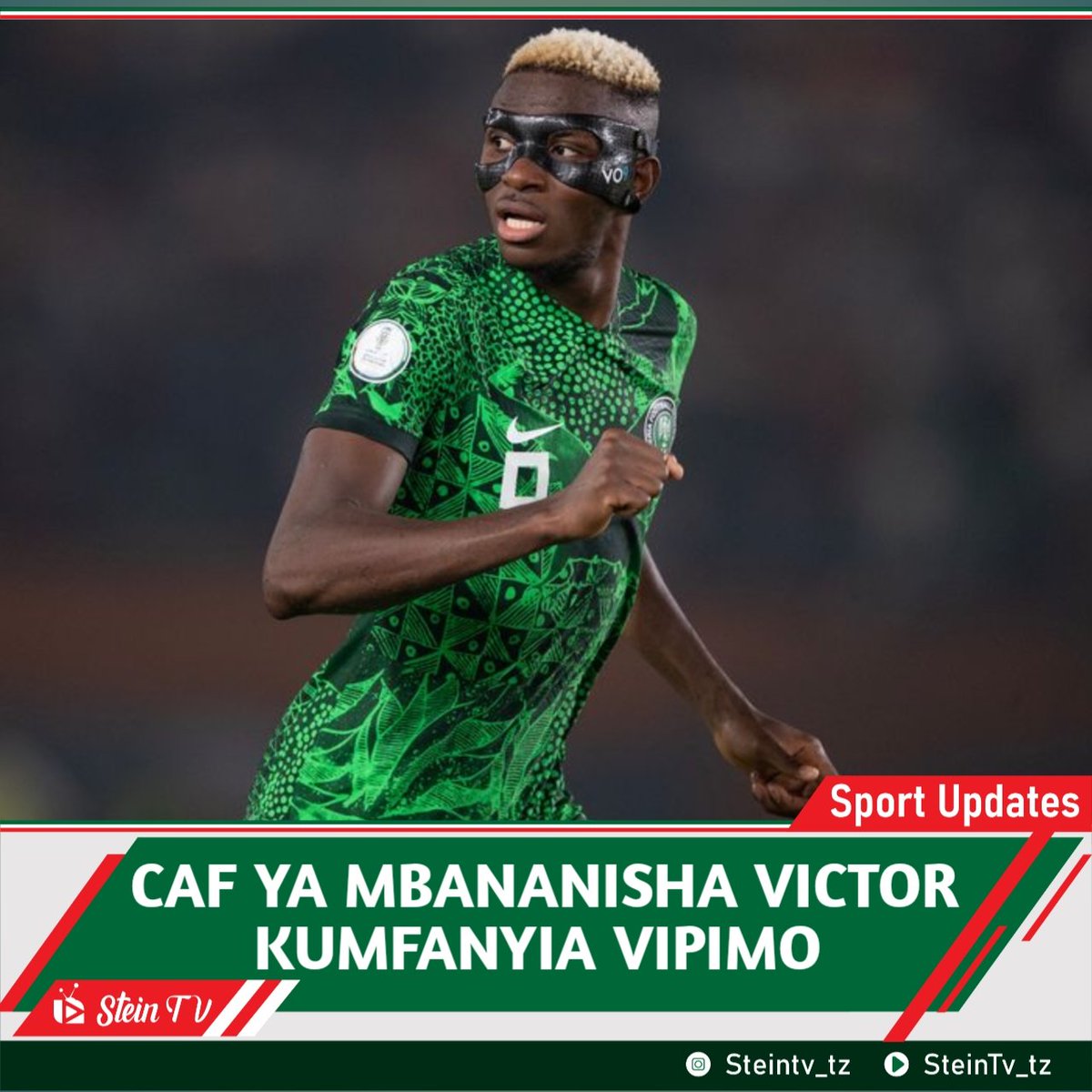 Stein__Tv's tweet photo. Mshambuliaji  wa Nigeria, Victor Osimhen amejikuta akichaguliwa mara kadhaa kufanyiwa vipimo ili kubaini kama anatumia dawa za kuongeza nguvu michezoni wakati wa Fainali za Kombe la Mataifa ya Afrika ‘AFCON 2023’ zinazoendelea Ivory Coast. https://t.co/ZtZXmWsRCa
