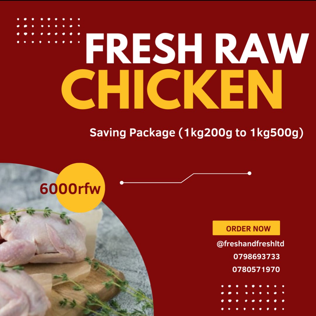 freshfresh_ltd's tweet photo. Bakiriya bacu tubafitiye inkoko nziza cyane cyane kandi kugiciro gito byahatari, kandi ukoze order agezwaho ibyo yatumye mukanya nkako guhumbya, mutugane tubafashe. Kurya neza, ubuzima bwiza.๐โจ #PremiumChickenExperience #CulinaryExcellence #FreshnessUnleashed https://t.co/sw1Uj0hs75