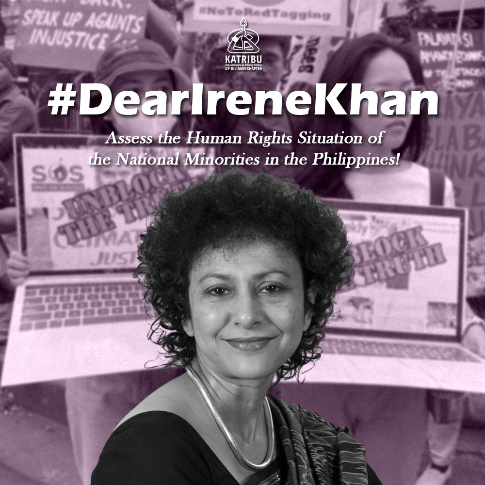 #FightToExpress! Expose the US-Marcos regime’s attack to our freedom of opinion and expression! #DearIreneKhanThe UN Special Rapporteur on freedom of opinion and expression, Irene Khan is currently in the Philippines to assess the country’s human rights situation, (1/9)