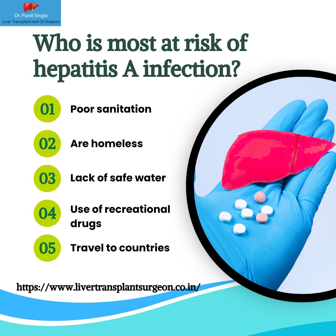 Who is most at risk of hepatitis A infection?

#punitsingla #livertransplantsurgeron #livertransplantdoctor #livertransplant #liverdoctor #liversurgeon #liverhepatitis #heaptitis #hepatitisa #hepatitisrisk