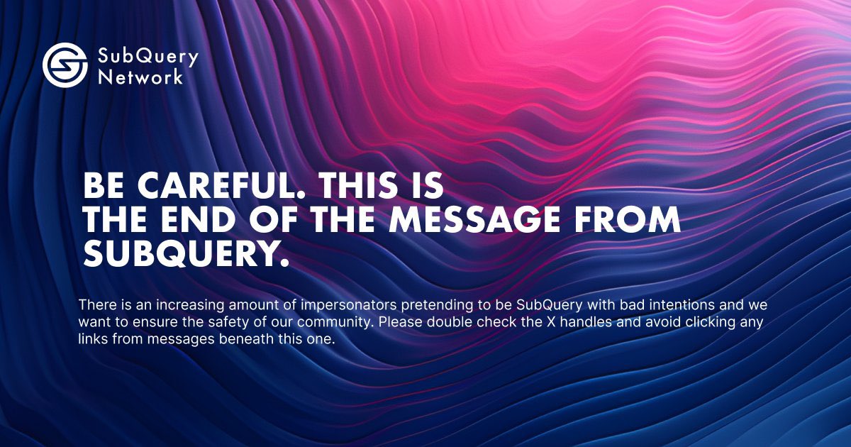 SubQuery tweet media