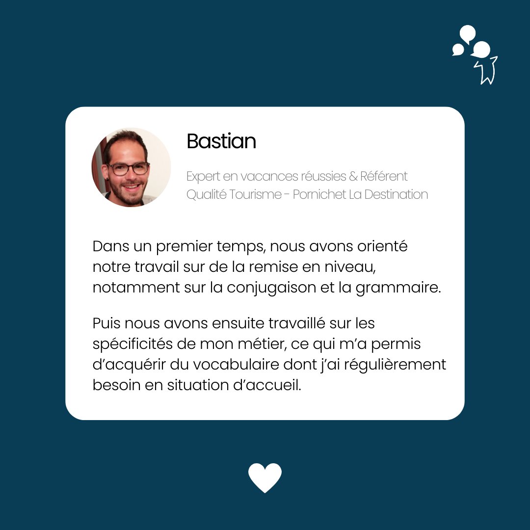 👀 Rien ne nous fait plus plaisir que de lire les retours de nos stagiaires sur notre accompagnement en #languesétrangères. Merci Bastian et Pornichet, La Destination pour votre confiance ! 👏 #formation

Pour découvrir l'intégralité de son témoignage : courzal-academy.fr/pourquoi-suivr…