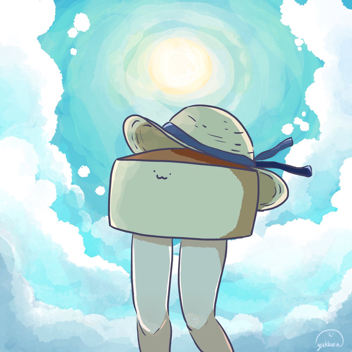 午後2時
#ゆるイラスト #足の生えたチーズケーキ #illustraion