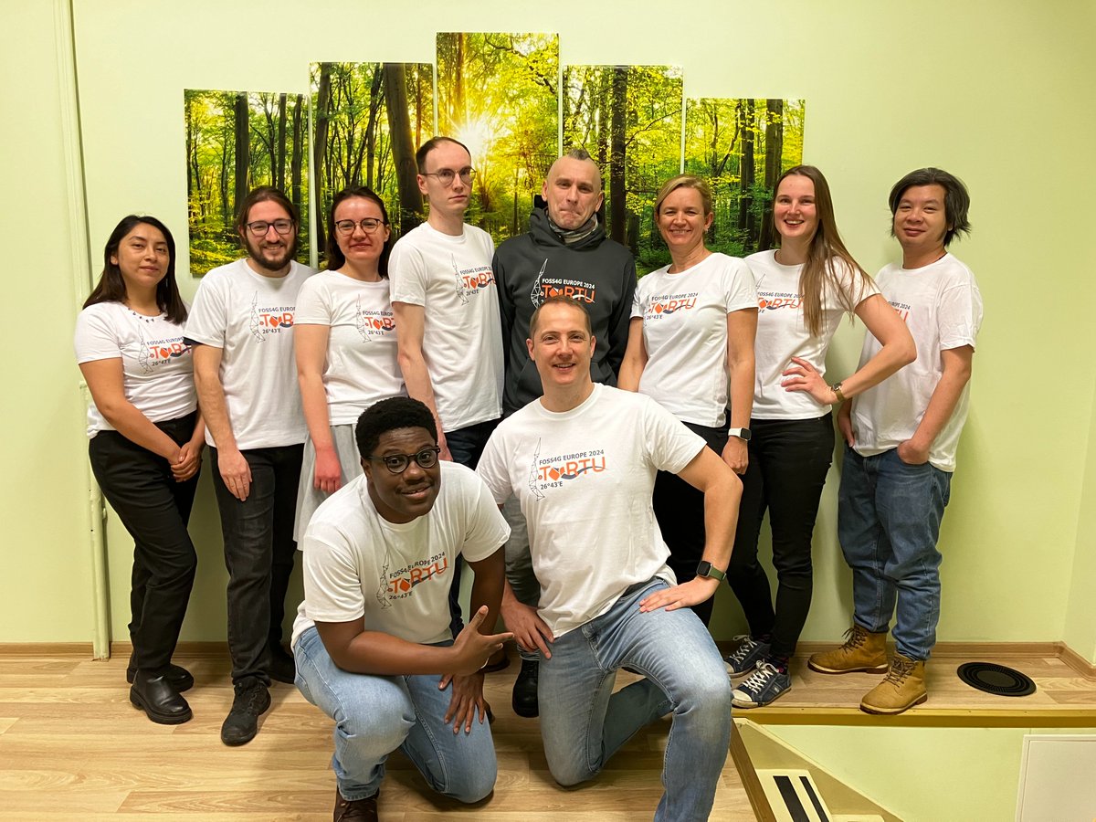 Orga-team is now upgraded to conference T-shirts! 👕

🤩 We are already super excited to see all of you in Tartu!

✍ Also, don't forget to submit your abstracts and papers for academic and general program! Deadline is 11 February.

More information: 2024.europe.foss4g.org