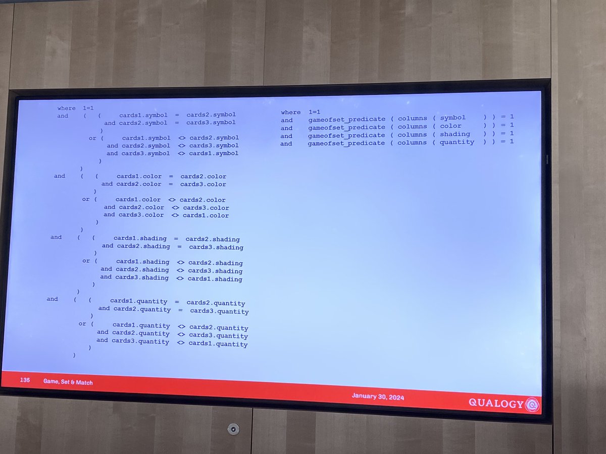 With scalar #SQL macros you can create reusable expressions for queries @patch72 shows how this can this simplify where clauses #DCC2024