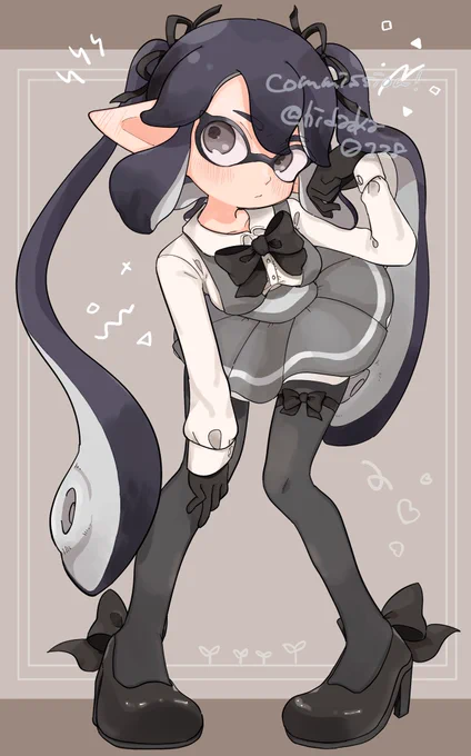 Skebありがとうございました〜!かわいいイカガール描けて楽しかった(〃ω〃)たわわなπも最高でした… 