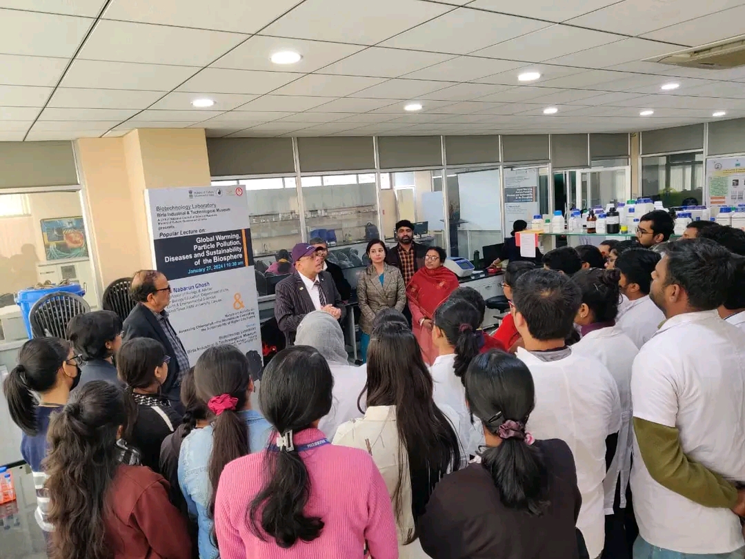 ncsmgoi's tweet photo. A #PopularLecture on 'Global Warming, Particle Pollution, Diseases and Sustainability of the Biosphere' was organised by Biotechnology Laboratory, @BITMKolkata, a unit of @ncsmgoi, @MinOfCultureGoI, on January 27, 2024.
#GlobalWarming #ParticlePollution #Biosphere https://t.co/X79VxePTpg