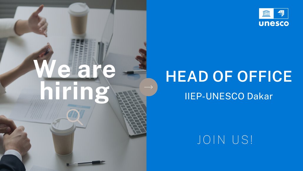 IIEP_UNESCO's tweet photo. We are still looking for a 🆕 Head of Office for IIEP #Dakar to lead and coordinate the development, implementation, monitoring and evaluation of our activities in #Africa. 
⏰Apply by 8 Feb: https://t.co/QV4i6FACK7 https://t.co/GTyU1lX2SJ