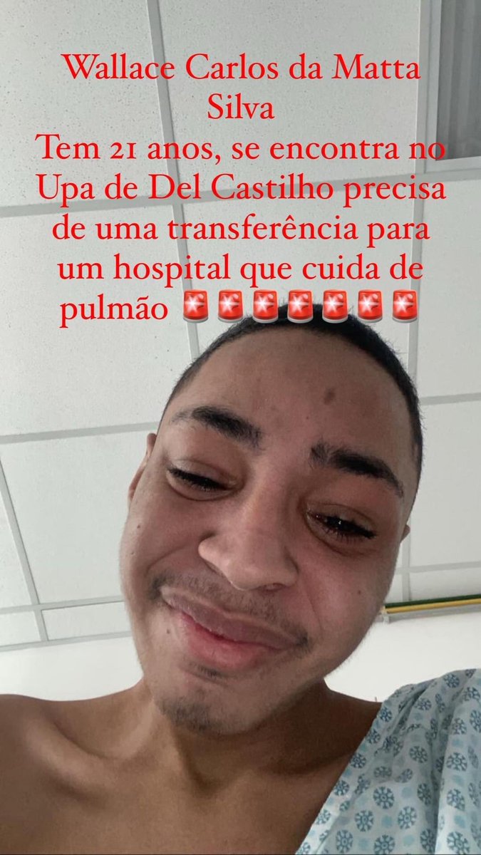 ThayMatta's tweet photo. Bom dia, eu peço a todos que poderem ajudar compartilhando para que possa chegar em alguém consiga ajudar o meu irmão, ele precisa ser transferi urgente para um hospital grande para que possamos ajudar ele na luta pra sobreviver, ele está internado no upa de Del Castilho https://t.co/FXjODKhKNX