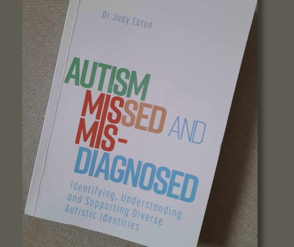 Have just finished reading 'Autism  Missed and Mis-diagnosed' by <a href="/DrJudes03/">Judy Eaton</a>. An excellent resource  for both parents + profs (TW: distressing experiences discussed). Explores systemic failure to understand the varying presentations of #Autism and how that leads to blame and harm.