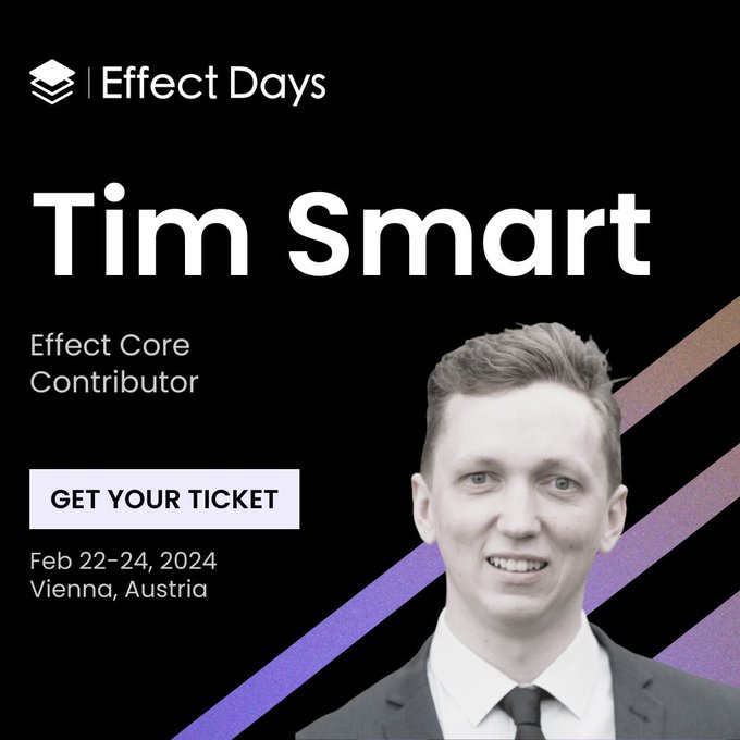 Effect Days banner featuring Tim Smart. Get your ticket. Feb 22-24, 2024, Vienna, Austria.