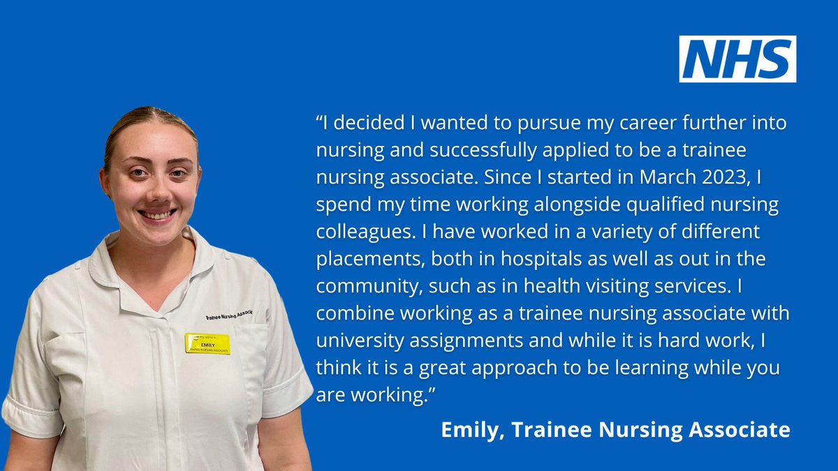 This week marks five years since the first cohort of Nursing Associates joined the NMC register. 👏To celebrate this important milestone Emily shares her journey from healthcare support worker to trainee nursing associate. #teamCNO @NewcastleHosps